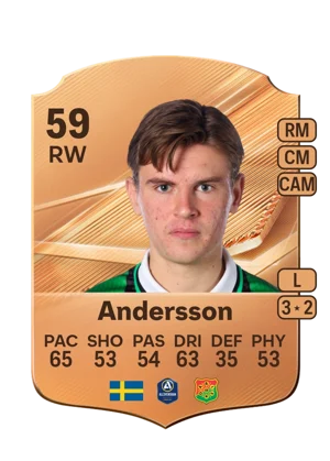 Andersson - 59 - Rare EA FC 27 card