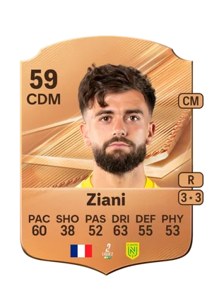 Ziani - 59 - Rare EA FC 27 card
