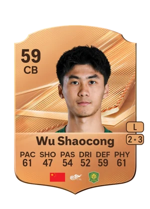 Wu Shaocong - 59 - Rare EA FC 27 card