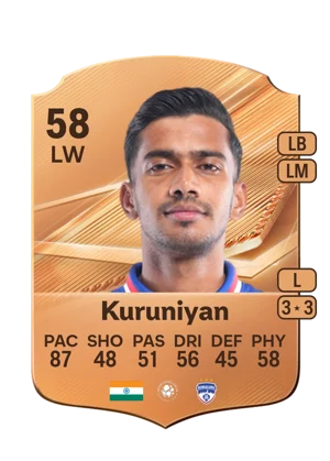 Kuruniyan - 58 - Rare EA FC 27 card