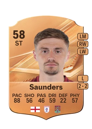 Saunders - 58 - Rare EA FC 27 card