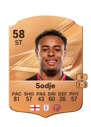 Sodje - 58 - Rare EA FC 27 card