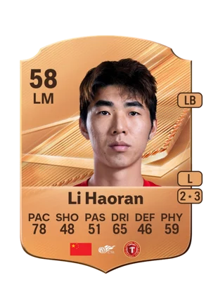 Li Haoran - 58 - Rare EA FC 27 card