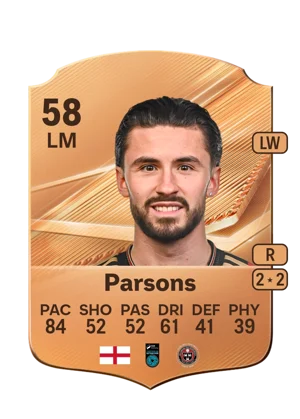 Parsons - 58 - Rare EA FC 27 card