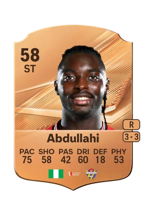 Abdullahi - 58 - Rare EA FC 27 card