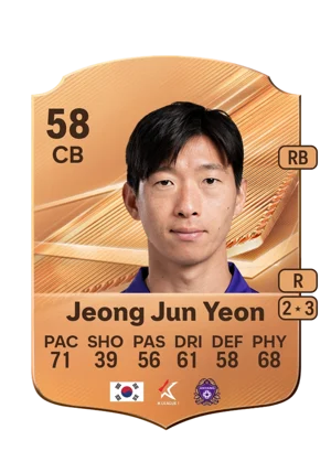 Jeong Jun Yeon - 58 - Rare EA FC 27 card