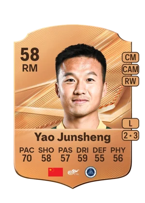 Yao Junsheng - 58 - Rare EA FC 27 card