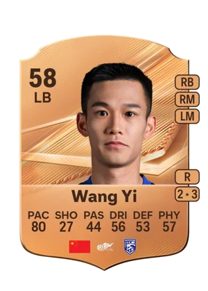 Wang Yi - 58 - Rare EA FC 27 card