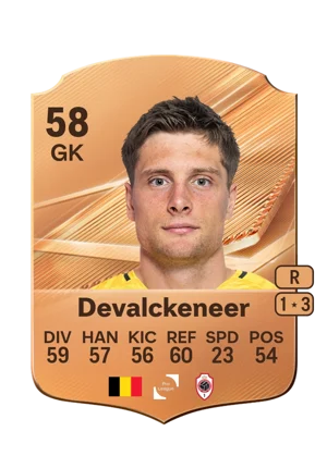 Devalckeneer - 58 - Rare EA FC 27 card