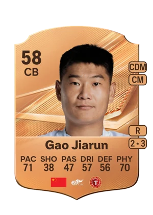 Gao Jiarun - 58 - Rare EA FC 27 card