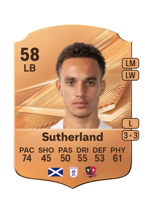 Sutherland - 58 - Rare EA FC 27 card