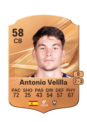 Antonio Velilla - 58 - Rare EA FC 27 card