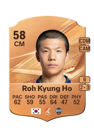 Roh Kyung Ho - 58 - Rare EA FC 27 card