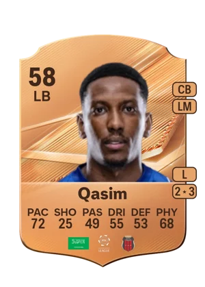 Qasim - 58 - Rare EA FC 27 card