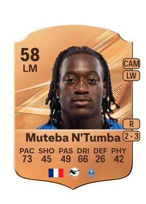 Muteba N'Tumba - 58 - Rare EA FC 27 card