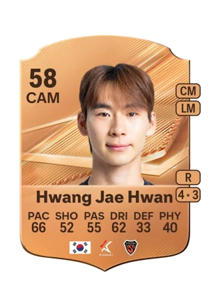 Hwang Jae Hwan - 58 - Rare EA FC 27 card
