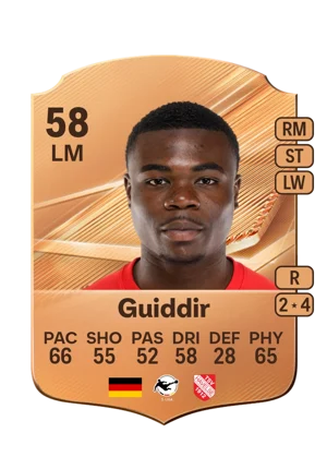 Guiddir - 58 - Rare EA FC 27 card