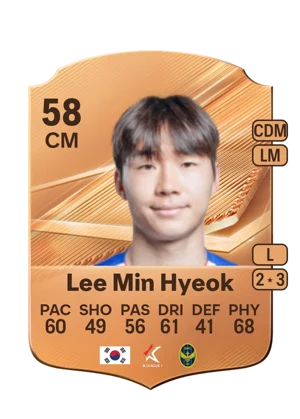 Lee Min Hyeok - 58 - Rare EA FC 27 card