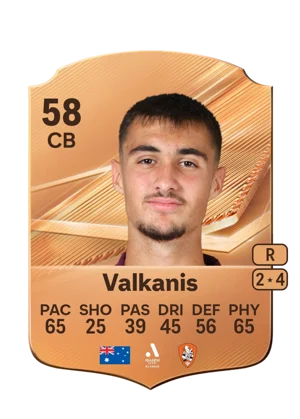 Valkanis - 58 - Rare EA FC 27 card