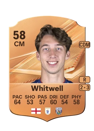 Whitwell - 58 - Rare EA FC 27 card
