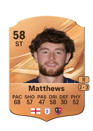 Matthews - 58 - Rare EA FC 27 card