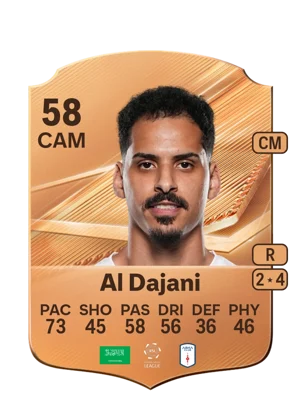 Al Dajani - 58 - Rare EA FC 27 card