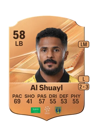 Al Shuayl - 58 - Rare EA FC 27 card