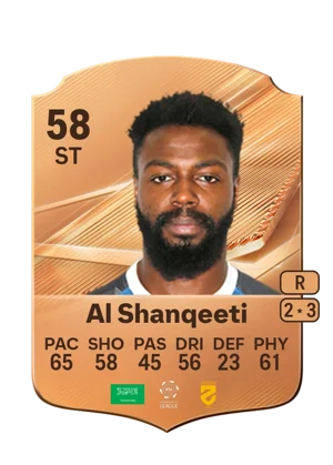 Al Shanqeeti - 58 - Rare EA FC 27 card