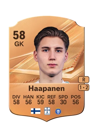 Haapanen - 58 - Rare EA FC 27 card