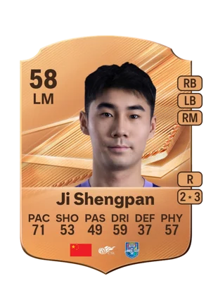 Ji Shengpan - 58 - Rare EA FC 27 card
