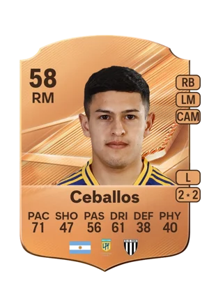 Ceballos - 58 - Rare EA FC 27 card