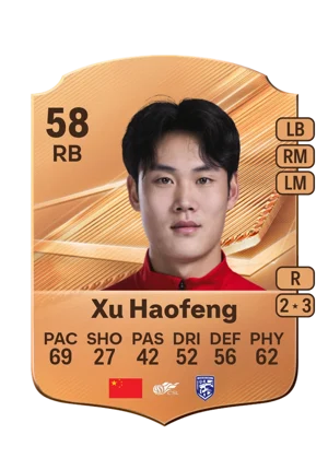 Xu Haofeng - 58 - Rare EA FC 27 card