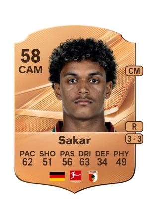 Sakar - 58 - Rare EA FC 27 card