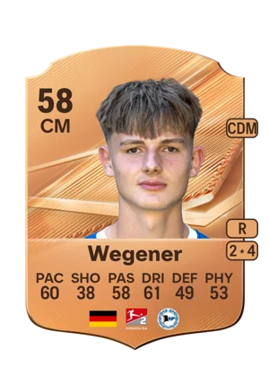 Wegener - 58 - Rare EA FC 27 card