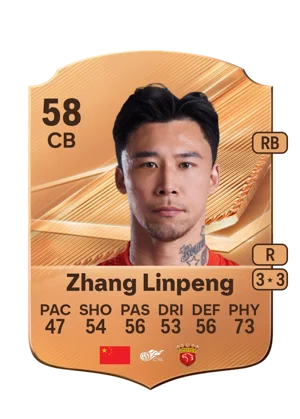Zhang Linpeng - 58 - Rare EA FC 27 card