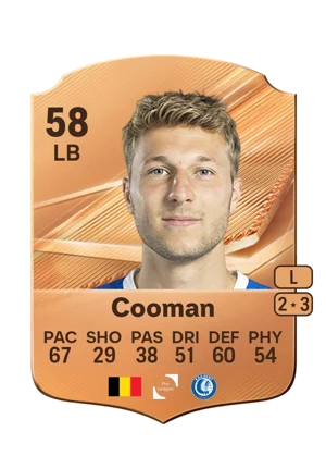 Cooman - 58 - Rare EA FC 27 card