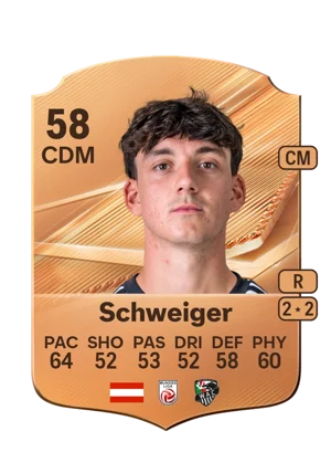 Schweiger - 58 - Rare EA FC 27 card