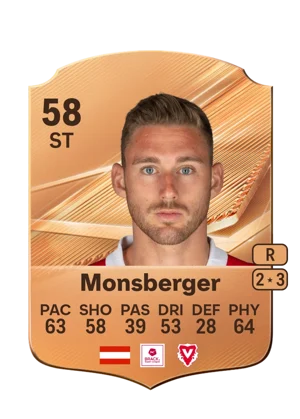 Monsberger - 58 - Rare EA FC 27 card