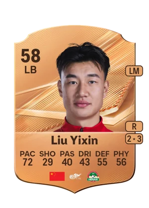 Liu Yixin - 58 - Rare EA FC 27 card