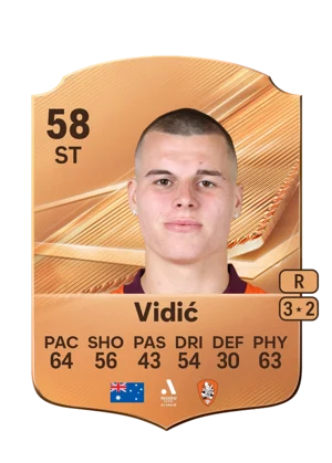 Vidić - 58 - Rare EA FC 27 card