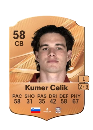 Kumer Čelik - 58 - Rare EA FC 27 card