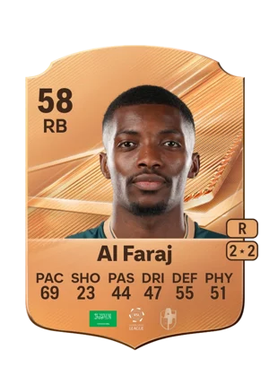 Al Faraj - 58 - Rare EA FC 27 card