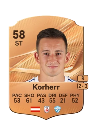 Korherr - 58 - Rare EA FC 27 card