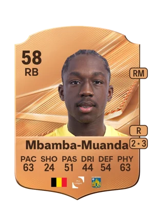 Mbamba-Muanda - 58 - Rare EA FC 27 card