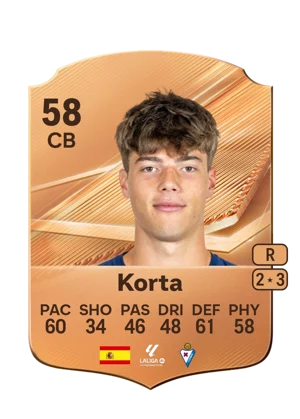 Korta - 58 - Rare EA FC 27 card