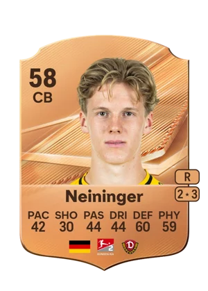 Neininger - 58 - Rare EA FC 27 card