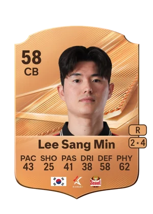 Lee Sang Min - 58 - Rare EA FC 27 card