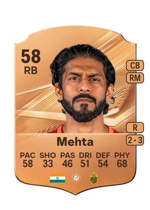 Mehta - 58 - Rare EA FC 27 card