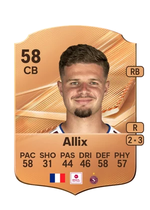 Allix - 58 - Rare EA FC 27 card