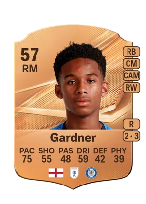 Gardner - 57 - Rare EA FC 27 card